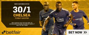 Chelsea to beat Leicester enhanced odds offer