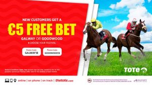 Tote Ireland €5 Free bet at Galway or Goodwood