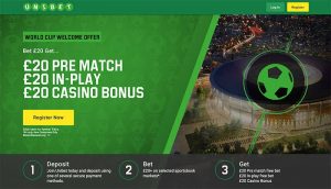 Unibet World Cup £60 Welcome Offer