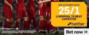 Enhanced odds Liverpool to beat Leicester